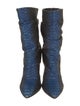 Giuseppe Zanotti Snakeskin Pleated Accents Slouch Boots