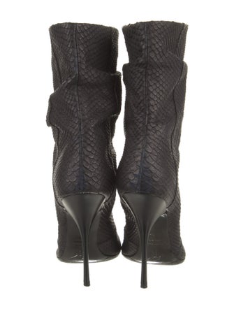 Giuseppe Zanotti Snakeskin Pleated Accents Slouch Boots