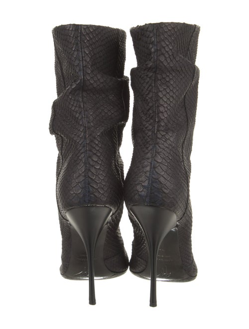 Giuseppe Zanotti Snakeskin Pleated Accents Slouch Boots