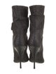 Giuseppe Zanotti Snakeskin Pleated Accents Slouch Boots