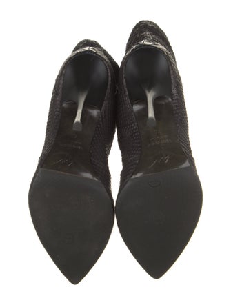 Giuseppe Zanotti Snakeskin Pleated Accents Slouch Boots