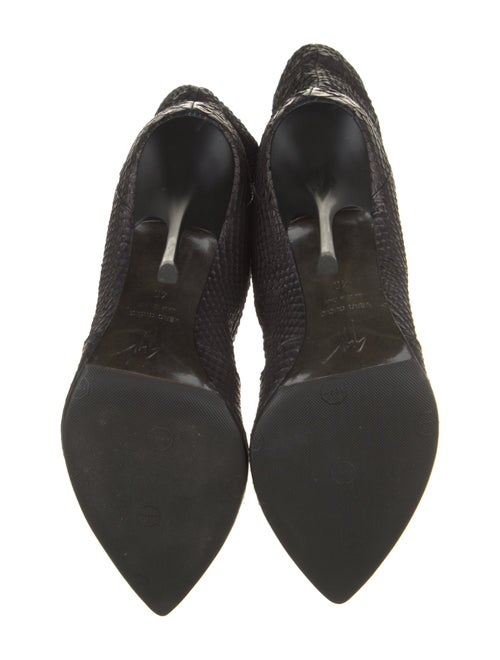 Giuseppe Zanotti Snakeskin Pleated Accents Slouch Boots