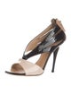Giuseppe Zanotti Patent Leather Colorblock Pattern Sandals
