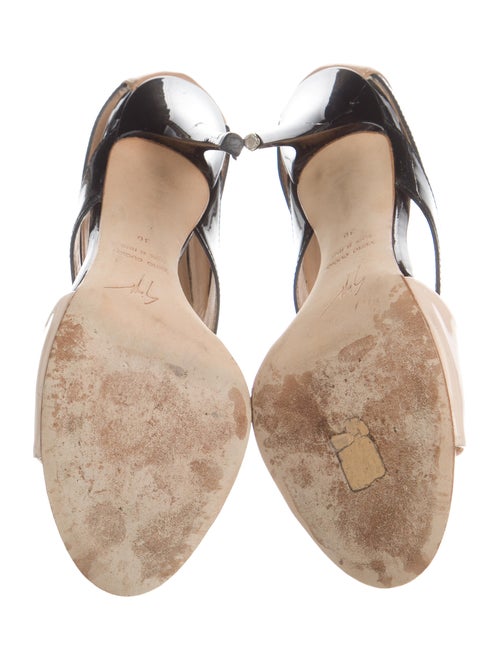 Giuseppe Zanotti Patent Leather Colorblock Pattern Sandals