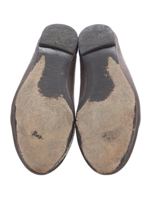 Giuseppe Zanotti Leather Bow Accents Ballet Flats