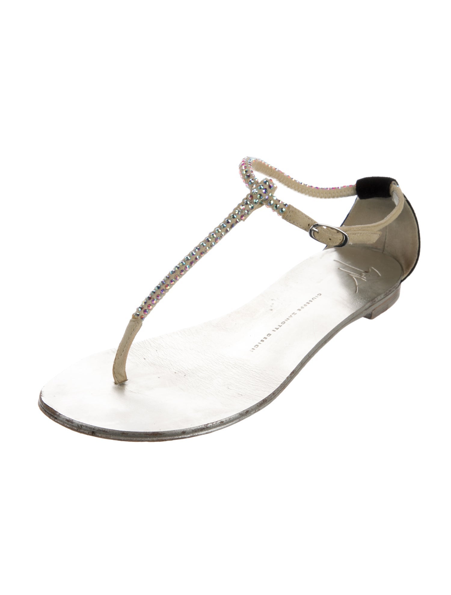 Giuseppe Zanotti Suede T-Strap Sandals