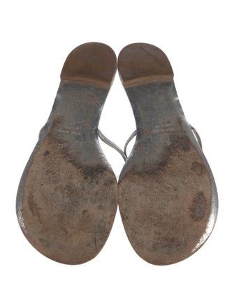 Giuseppe Zanotti Leather Crystal Embellishments Slides