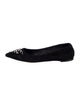 Giuseppe Zanotti Suede Crystal Embellishments Flats