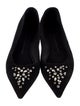 Giuseppe Zanotti Suede Crystal Embellishments Flats
