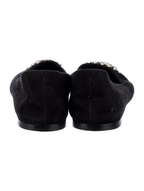 Giuseppe Zanotti Suede Crystal Embellishments Flats