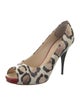 Giuseppe Zanotti Leather Animal Print Slingback Sandals