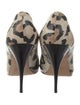 Giuseppe Zanotti Leather Animal Print Slingback Sandals