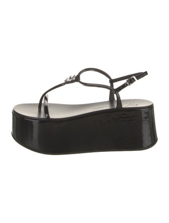 Giuseppe Zanotti Patent Leather T-Strap Sandals