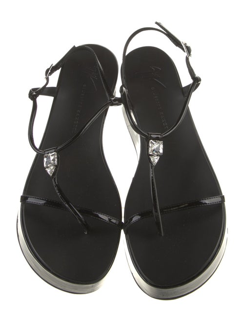 Giuseppe Zanotti Patent Leather T-Strap Sandals