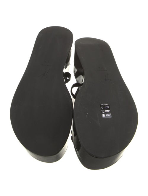 Giuseppe Zanotti Patent Leather T-Strap Sandals