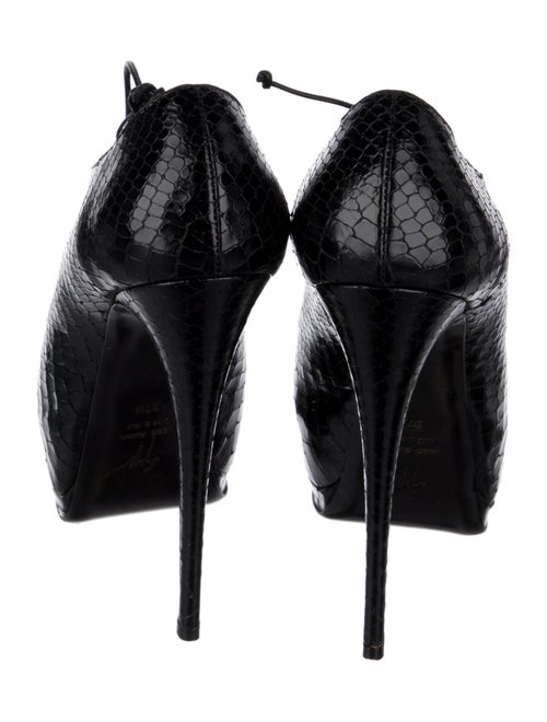 Giuseppe Zanotti Embossed Leather T-Strap Pumps