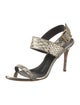 Giuseppe Zanotti Python Animal Print Slingback Sandals