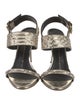 Giuseppe Zanotti Python Animal Print Slingback Sandals
