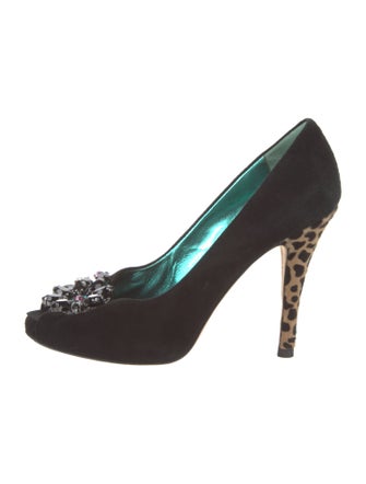 Giuseppe Zanotti Suede Animal Print Pumps