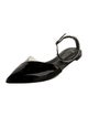 Giuseppe Zanotti Patent Leather Crystal Embellishments Slingback Flats