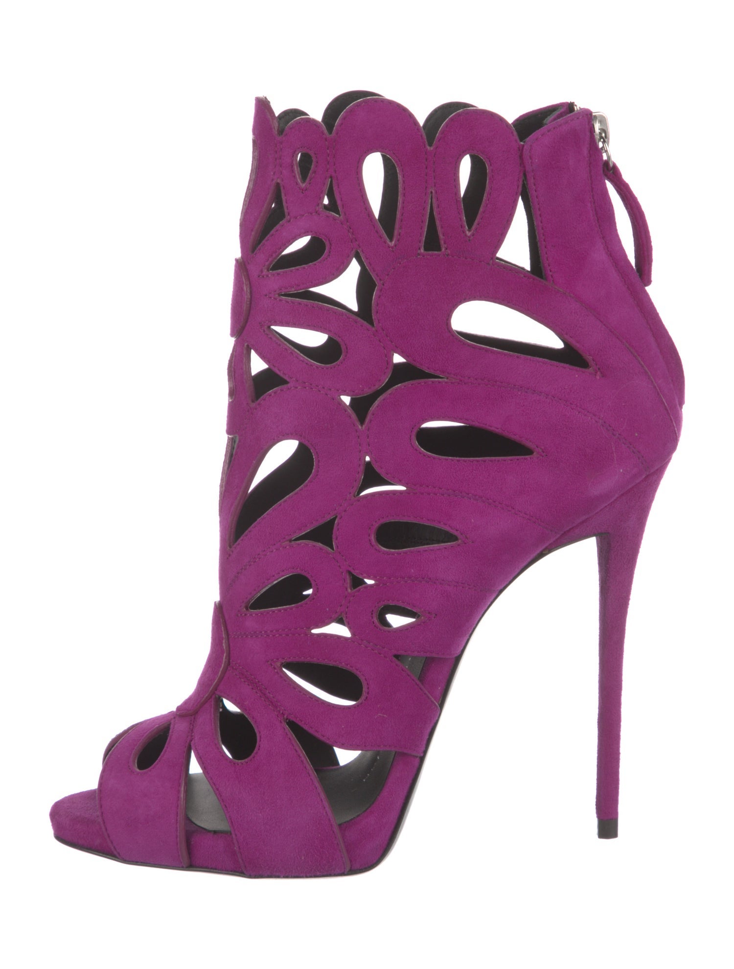 Giuseppe Zanotti Suede Cutout Accent Gladiator Sandals