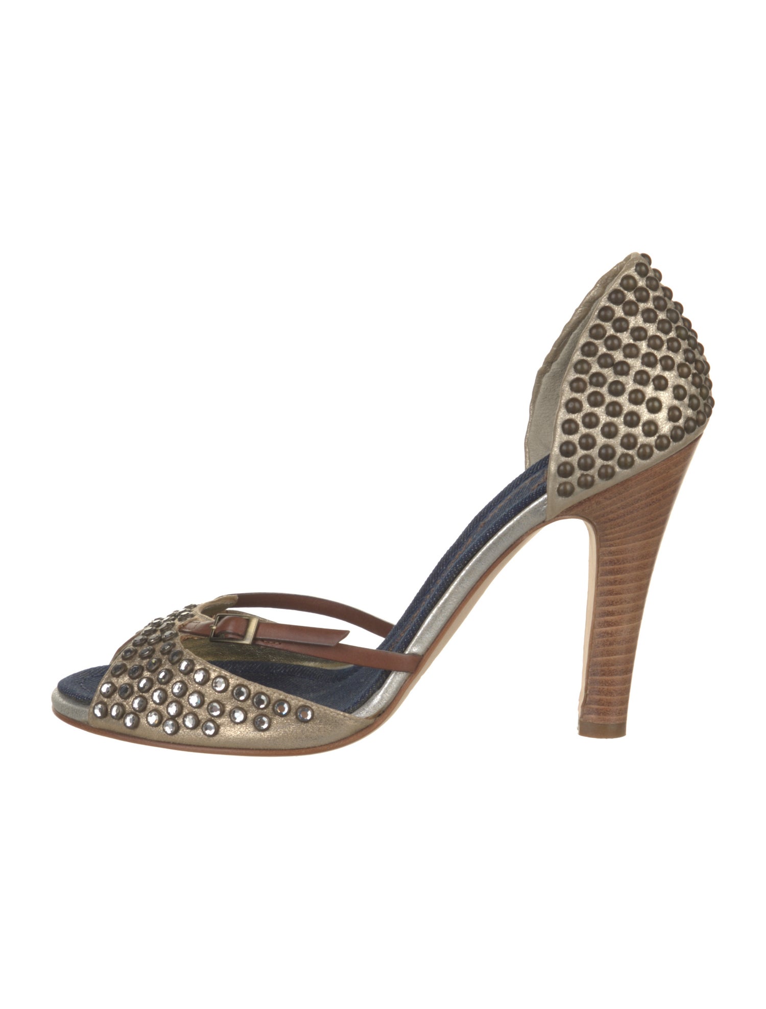 Giuseppe Zanotti Leather Crystal Embellishments D'Orsay Pumps