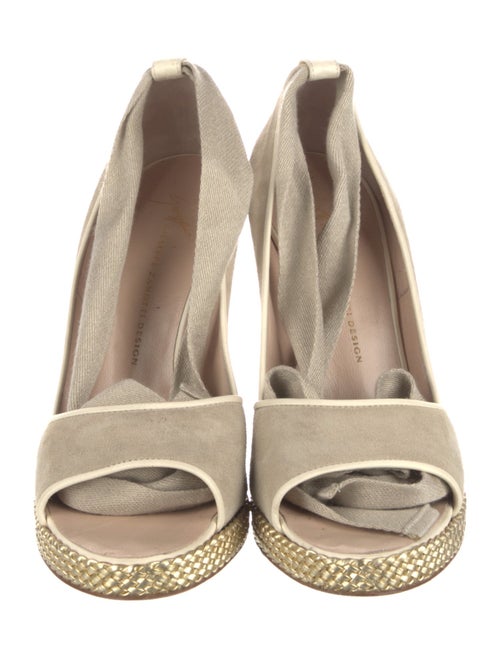 Giuseppe Zanotti Suede Colorblock Pattern Pumps