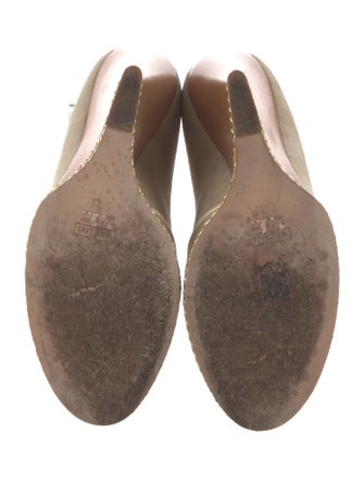 Giuseppe Zanotti Suede Colorblock Pattern Pumps