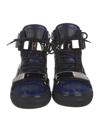 Giuseppe Zanotti Leather Animal Print Sneakers