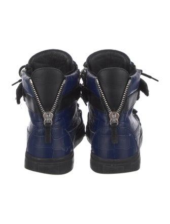 Giuseppe Zanotti Leather Animal Print Sneakers