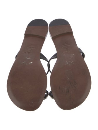 Giuseppe Zanotti Leather Crystal Embellishments Slides