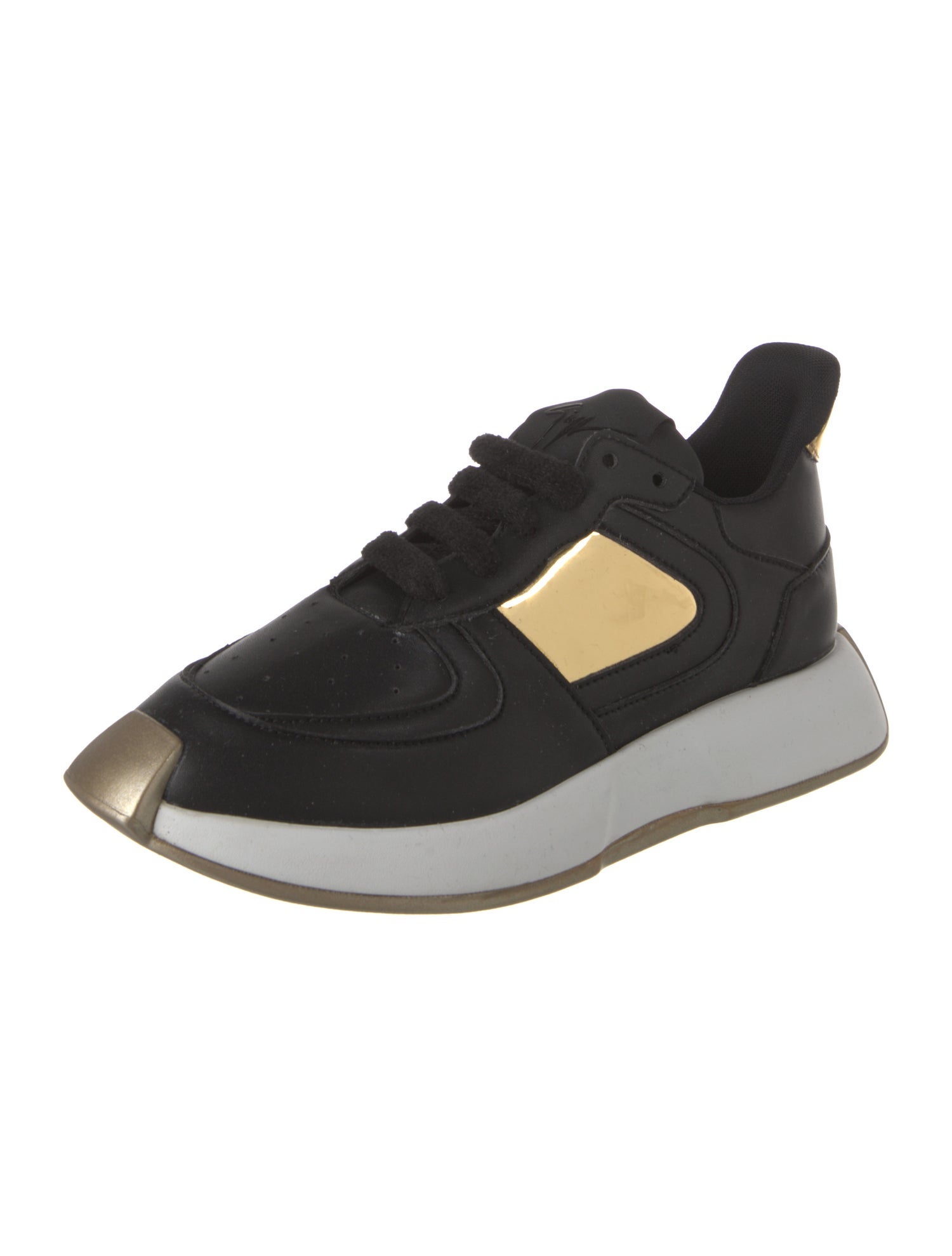 Giuseppe Zanotti Leather Colorblock Pattern Sneakers