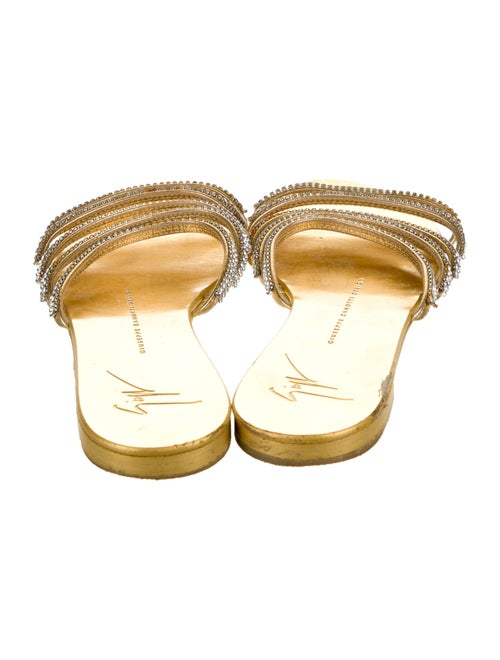 Giuseppe Zanotti Leather Crystal Embellishments Slides