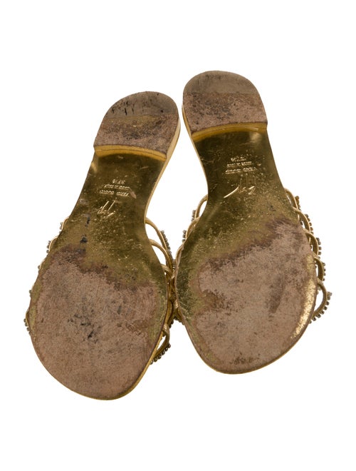 Giuseppe Zanotti Leather Crystal Embellishments Slides