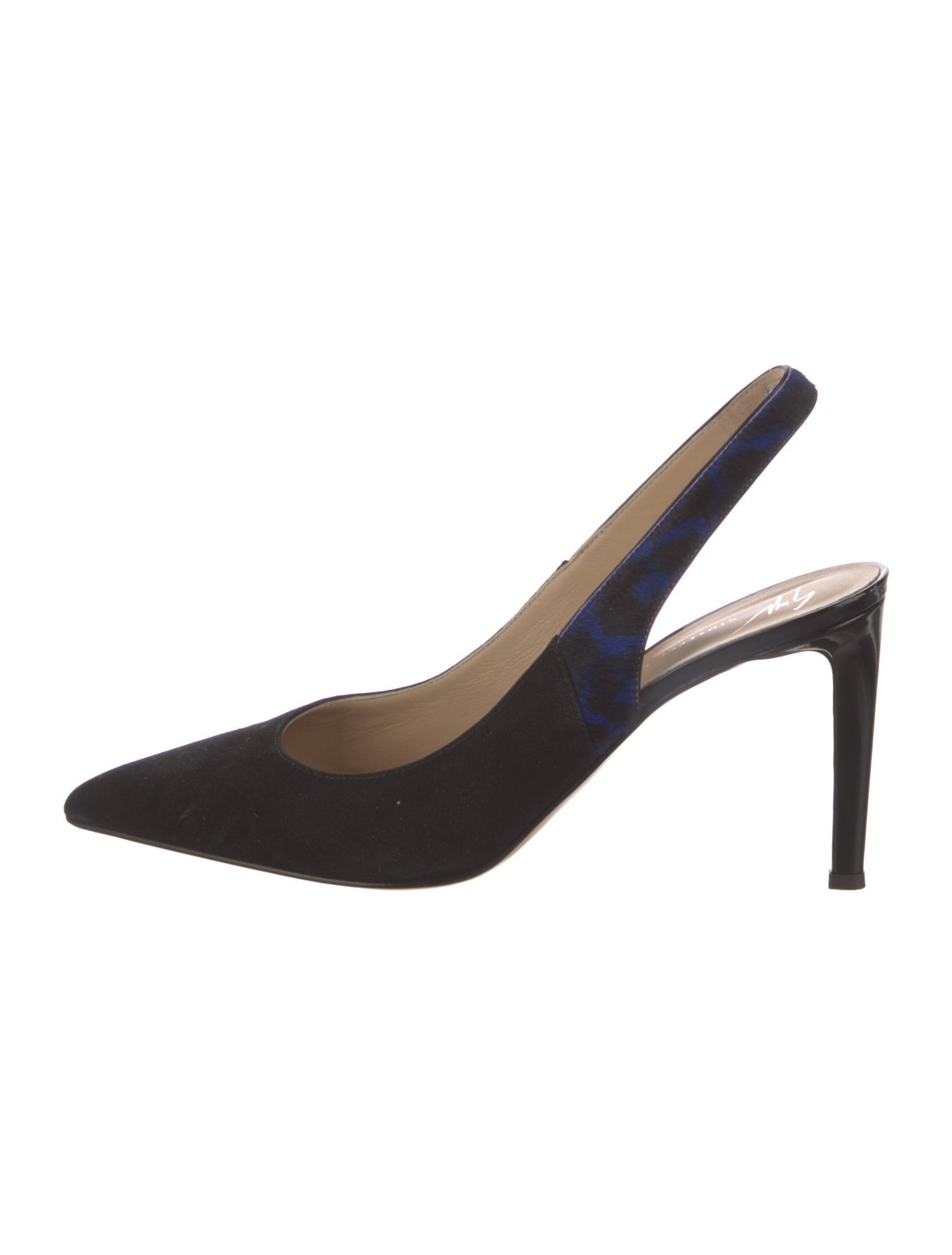 Giuseppe Zanotti Suede Fur Trim Slingback Pumps