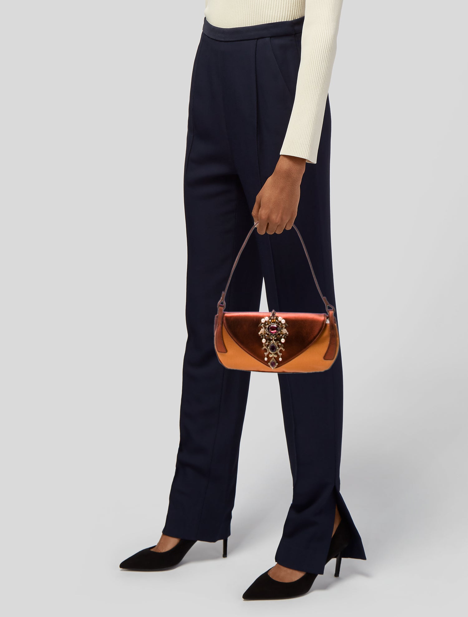 Giuseppe Zanotti Satin Shoulder Bag