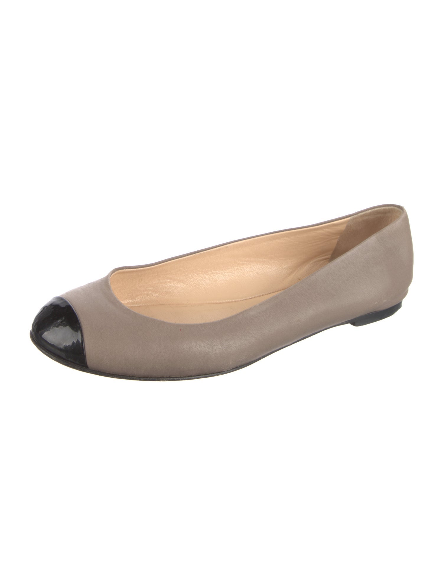 Giuseppe Zanotti Leather Colorblock Pattern Ballet Flats