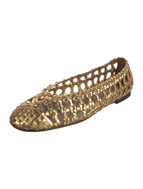 Giuseppe Zanotti Leather Cutout Accent Ballet Flats