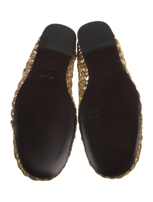 Giuseppe Zanotti Leather Cutout Accent Ballet Flats