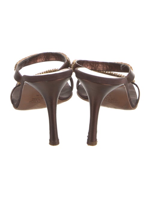 Giuseppe Zanotti Satin Crystal Embellishments Slides