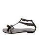 Giuseppe Zanotti Leather Cutout Accent T-Strap Sandals