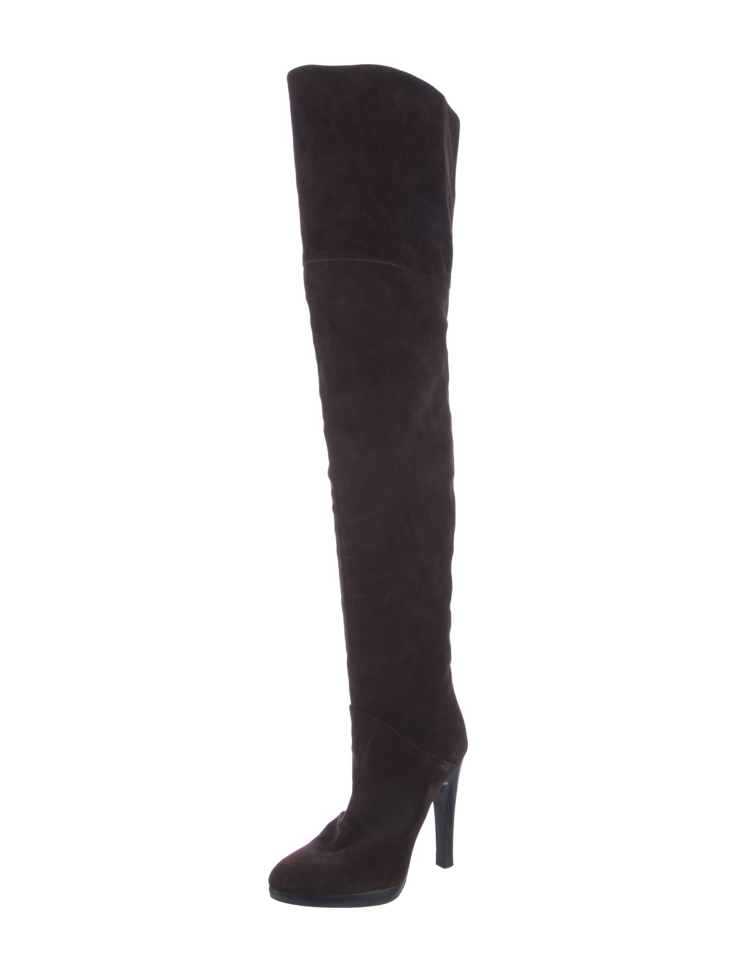 Giuseppe Zanotti Suede Leather Trim Embellishment Boots
