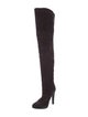Giuseppe Zanotti Suede Leather Trim Embellishment Boots