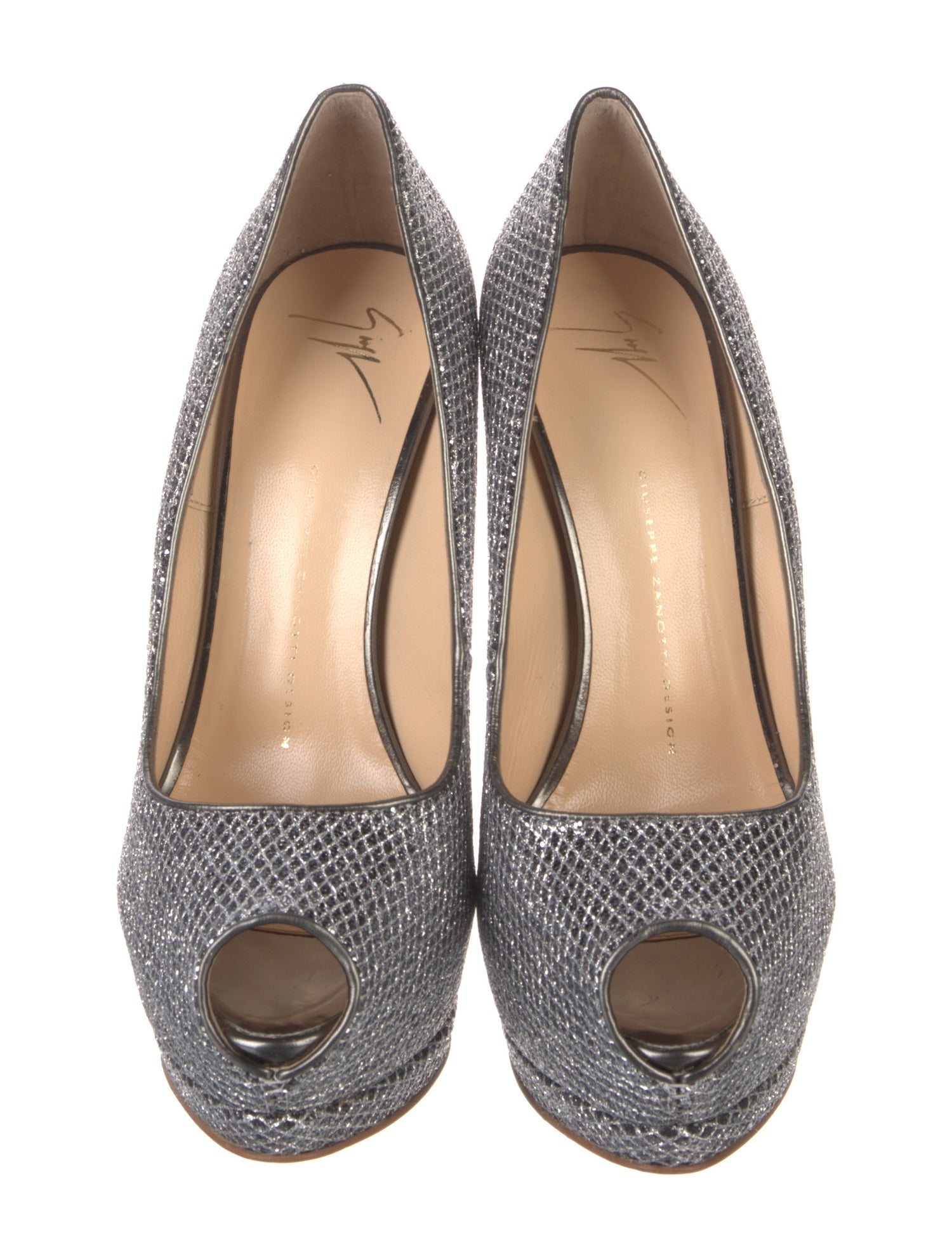 Giuseppe Zanotti Glitter Studded Accents Pumps