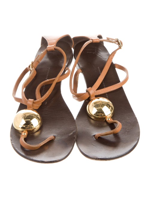 Giuseppe Zanotti Leather T-Strap Sandals