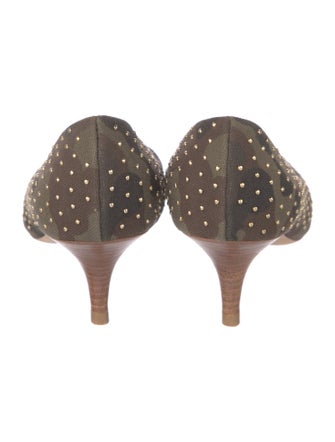 Giuseppe Zanotti Leather Polka Dot Print Pumps