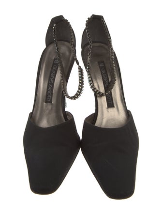 Giuseppe Zanotti Satin Crystal Embellishments D'Orsay Pumps