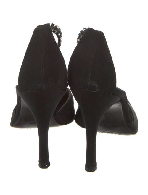 Giuseppe Zanotti Satin Crystal Embellishments D'Orsay Pumps