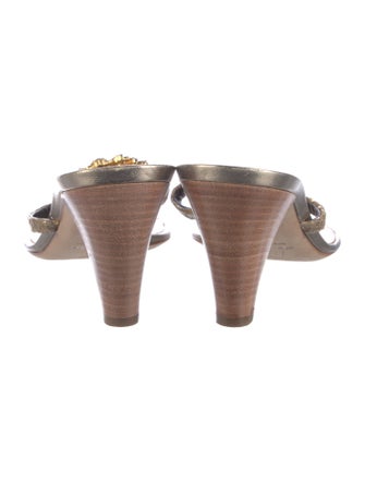 Giuseppe Zanotti Leather Crystal Embellishments Slides