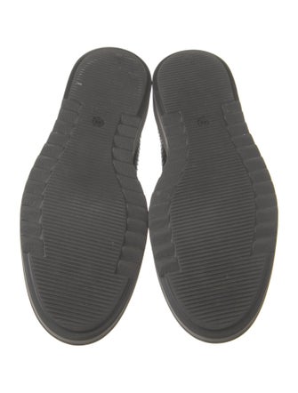 Giuseppe Zanotti Embossed Leather Whipstitch Trim Loafers